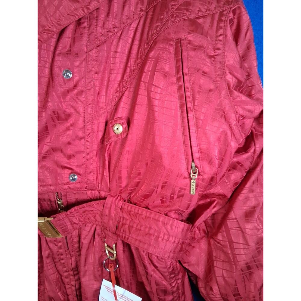 VTG 80s 90s Descente One Piece Ski Red Belted Snow Jumpsuit Snowsuit Women's 12 - Picture 12 of 16